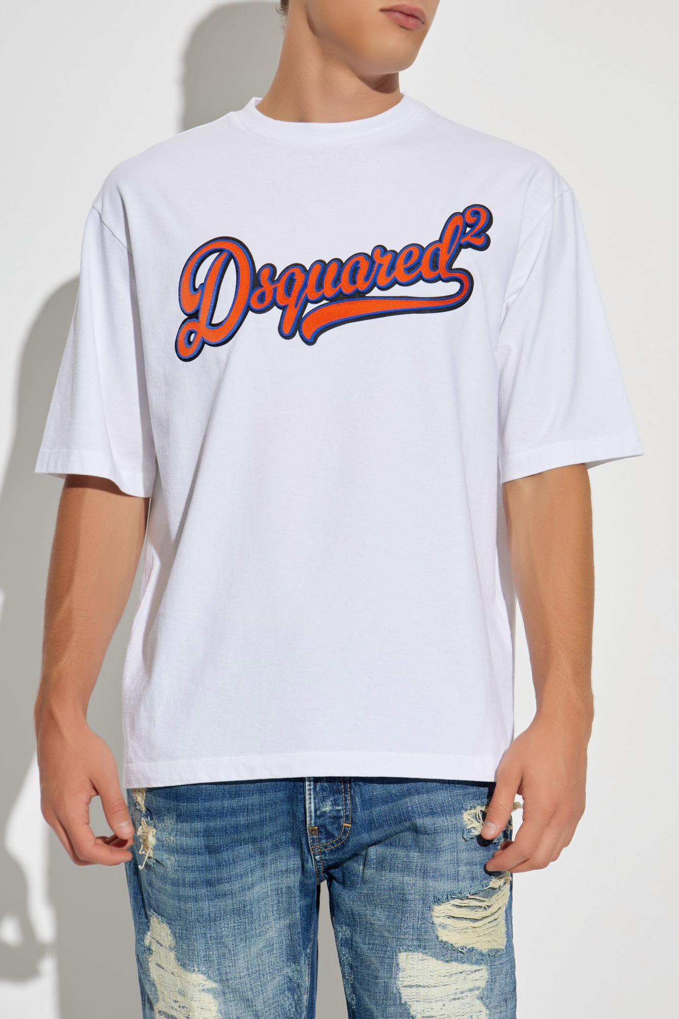 White T-shirt with logo Dsquared2 - Vitkac AS